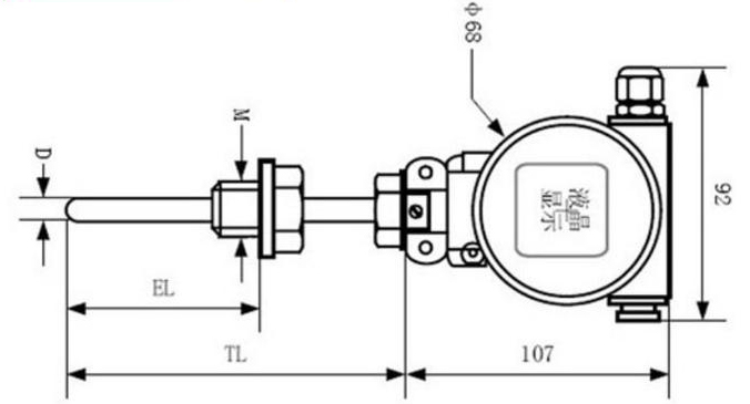 本安防爆溫度變送器外形尺寸圖