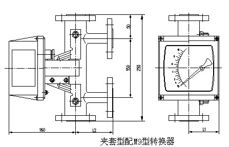 衛(wèi)生型金屬浮子流量計外形尺寸圖