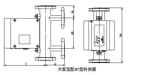 衛(wèi)生型金屬浮子流量計外形尺寸圖